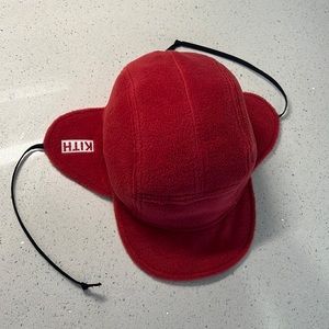 Kith fleece red hat with embroidered logo - Colombia collaboration